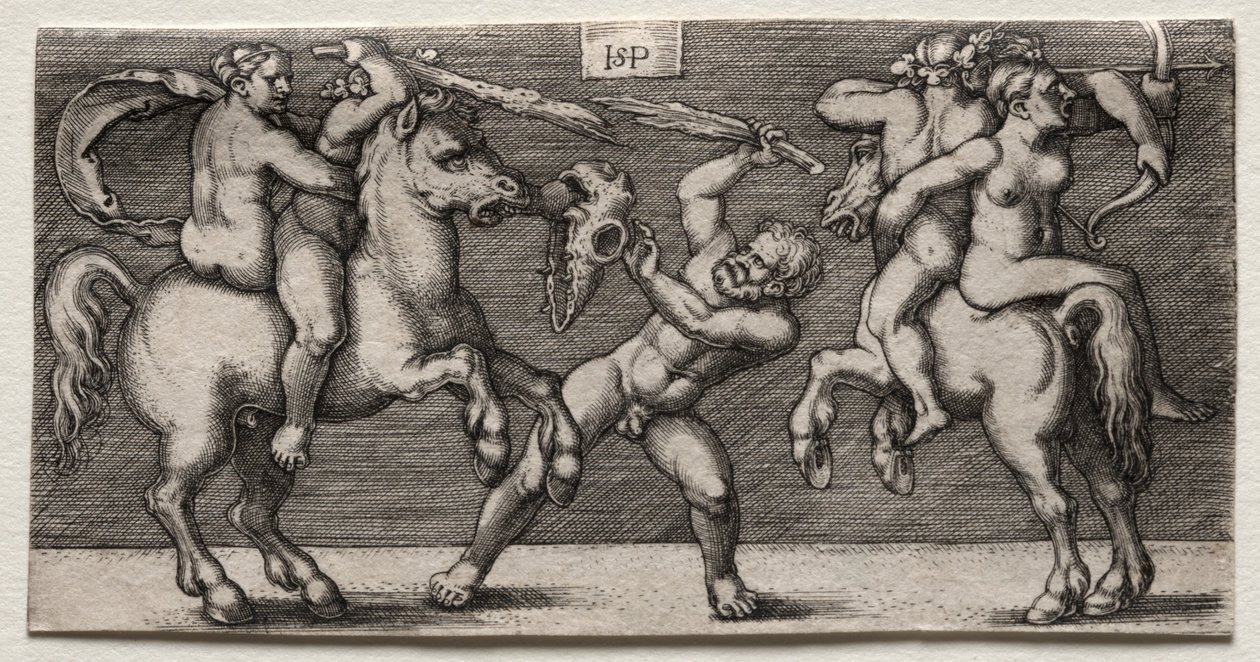 Kampf von drei Männern, 1546-1547 von Hans Sebald Beham