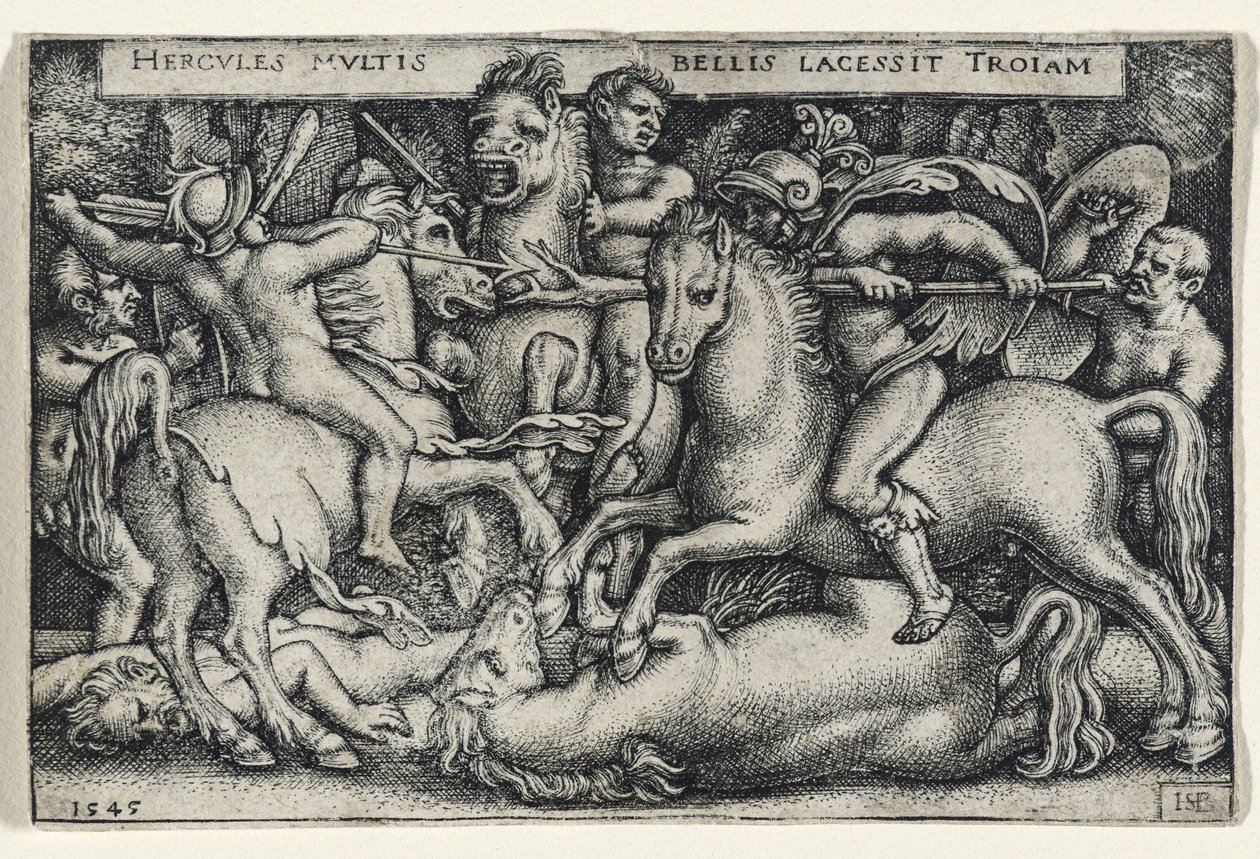 Herkules kämpft gegen die Trojaner, 1545 von Hans Sebald Beham