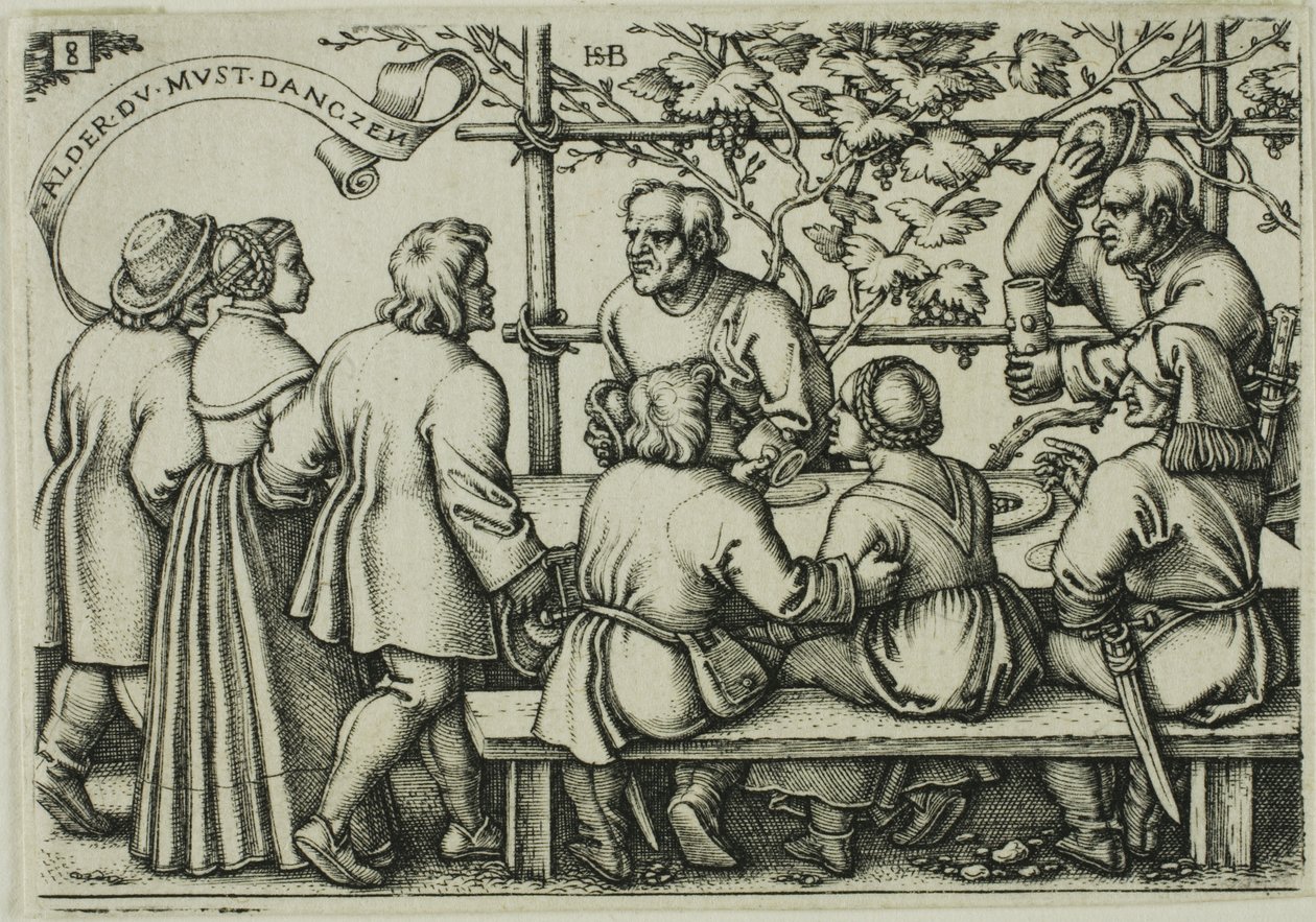 Bauernfest, Platte 8 aus dem Bauernfest oder die zwölf Monate von Hans Sebald Beham