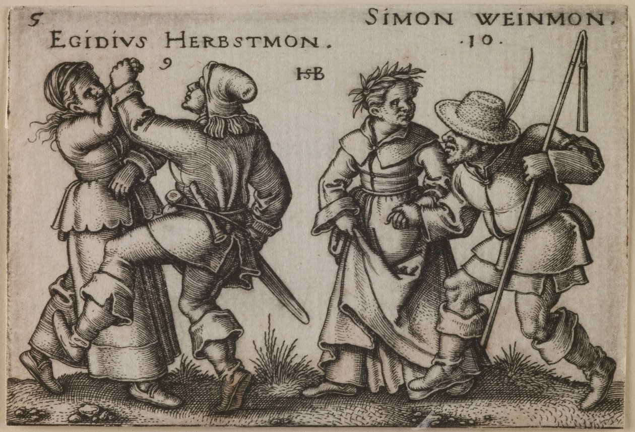 "September und Oktober" aus der Serie "Das Fest der Bauern oder Die zwölf Monate" von Hans Sebald Beham