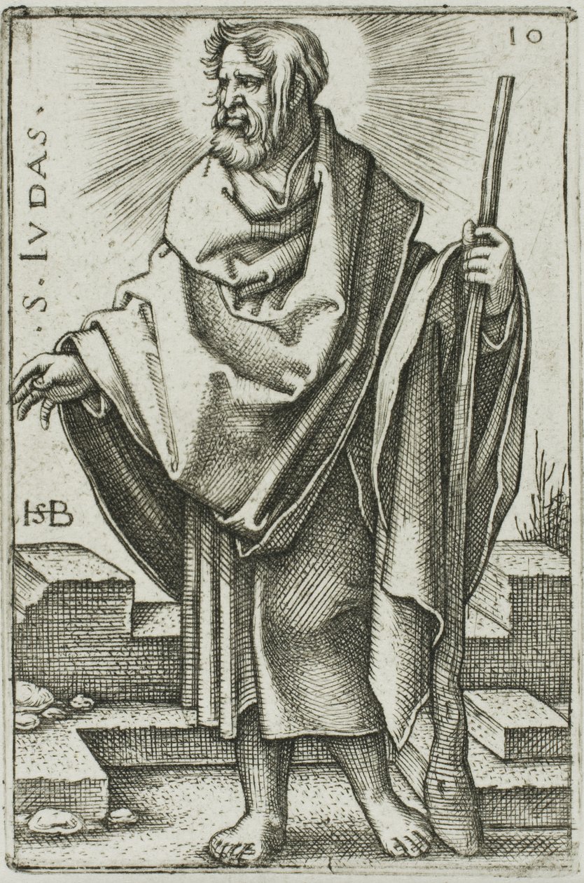 St. Judas, Platte 10 aus Die zwölf Apostel von Hans Sebald Beham
