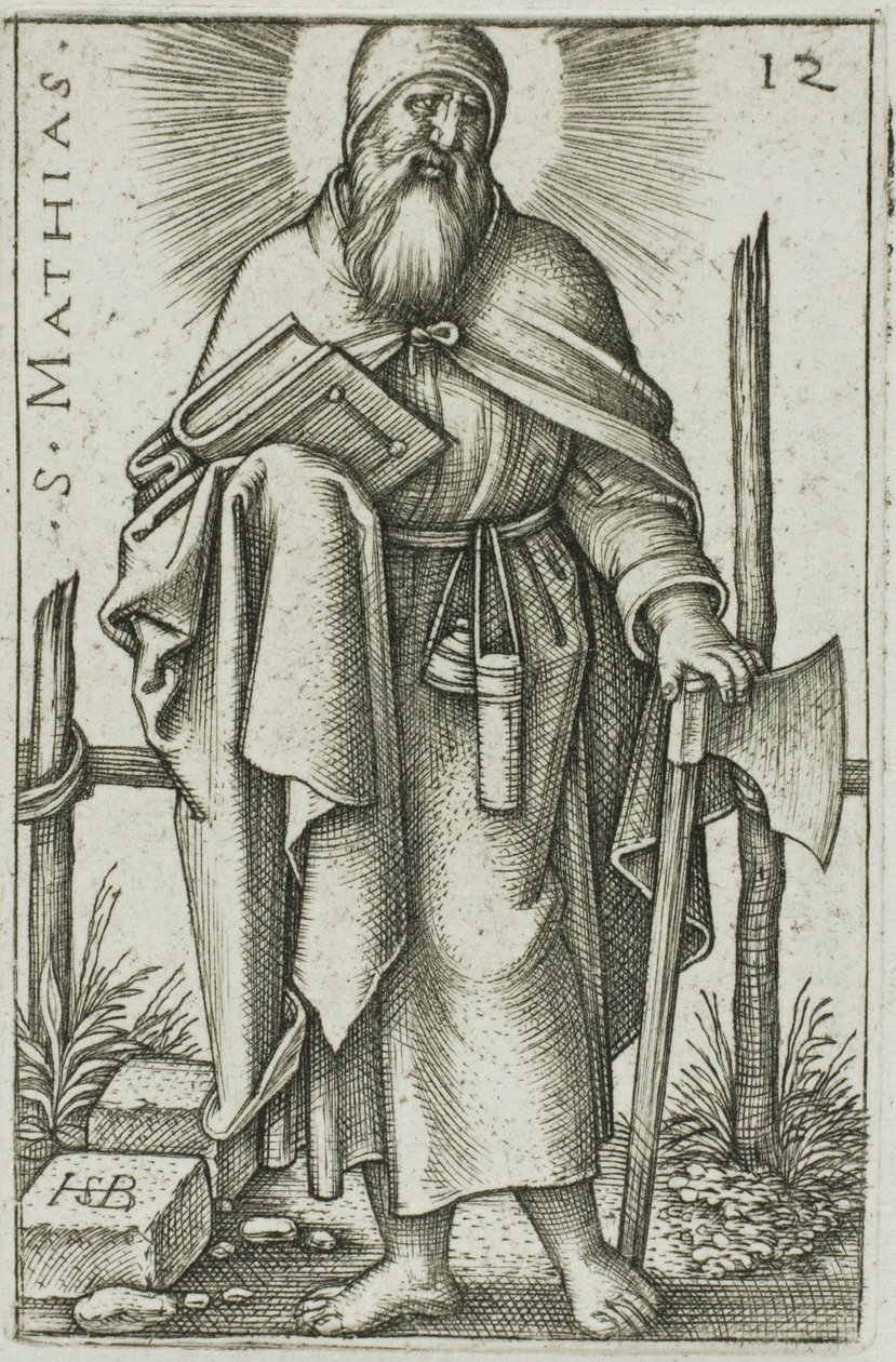 St. Matthias, Platte 12 aus Die zwölf Apostel von Hans Sebald Beham