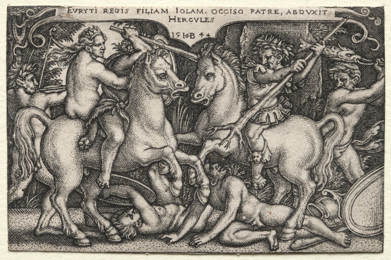 Herkules entführt Iole von Hans Sebald Beham