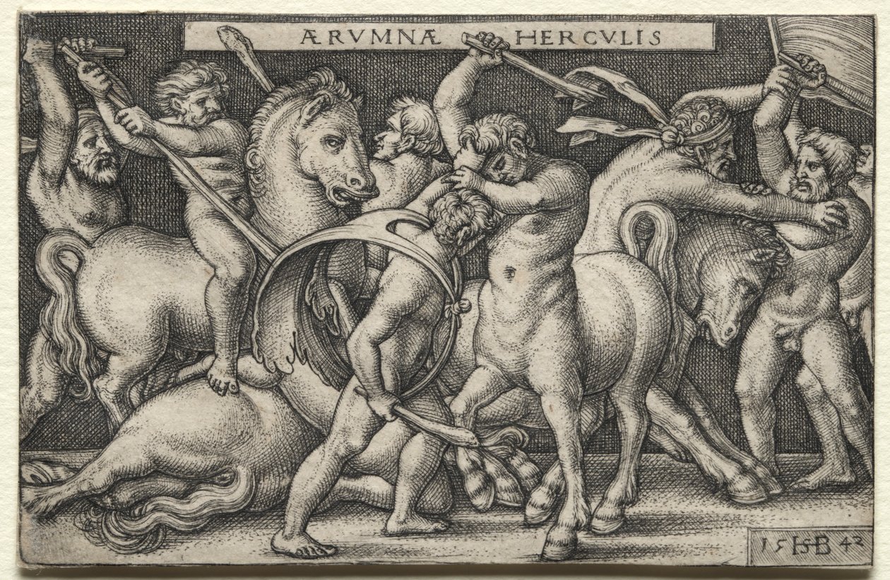 Herkules besiegt die Kentauren von Hans Sebald Beham