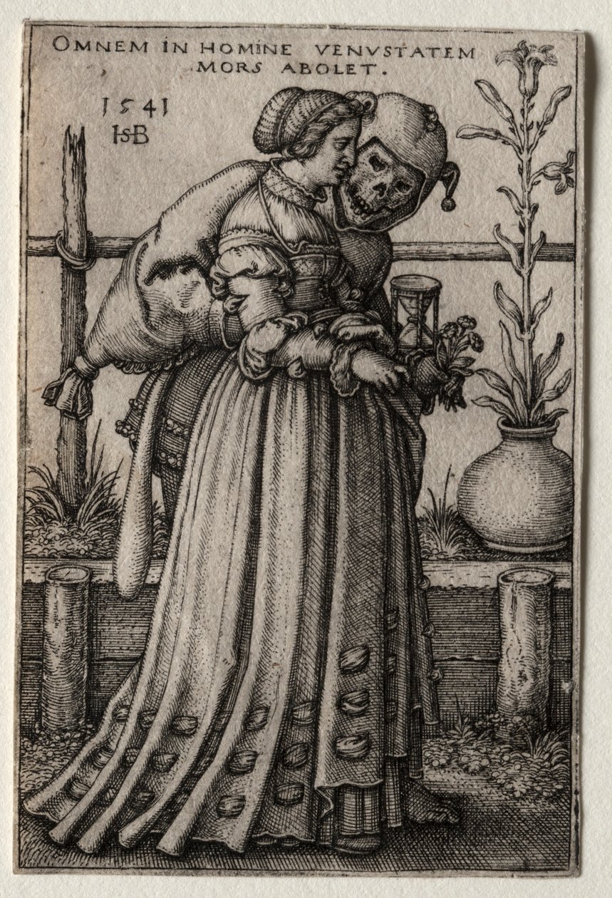 Die Dame des Todes, die sich als Narr verkleidet, 1541 von Hans Sebald Beham