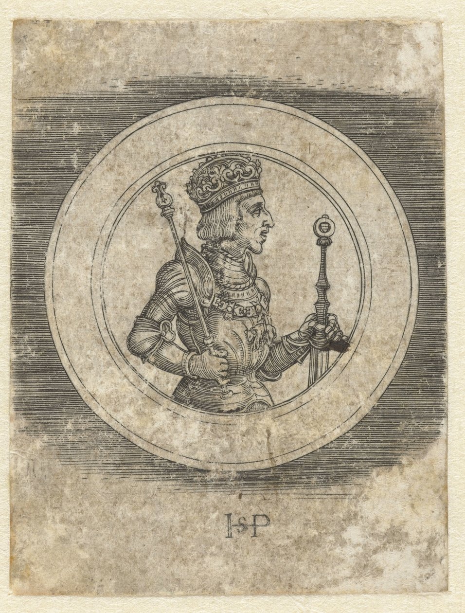 Vorderseite einer Medaille mit Porträt von König Ferdinand I. von Ungarn und Böhmen, halbfigur von Hans Sebald Beham