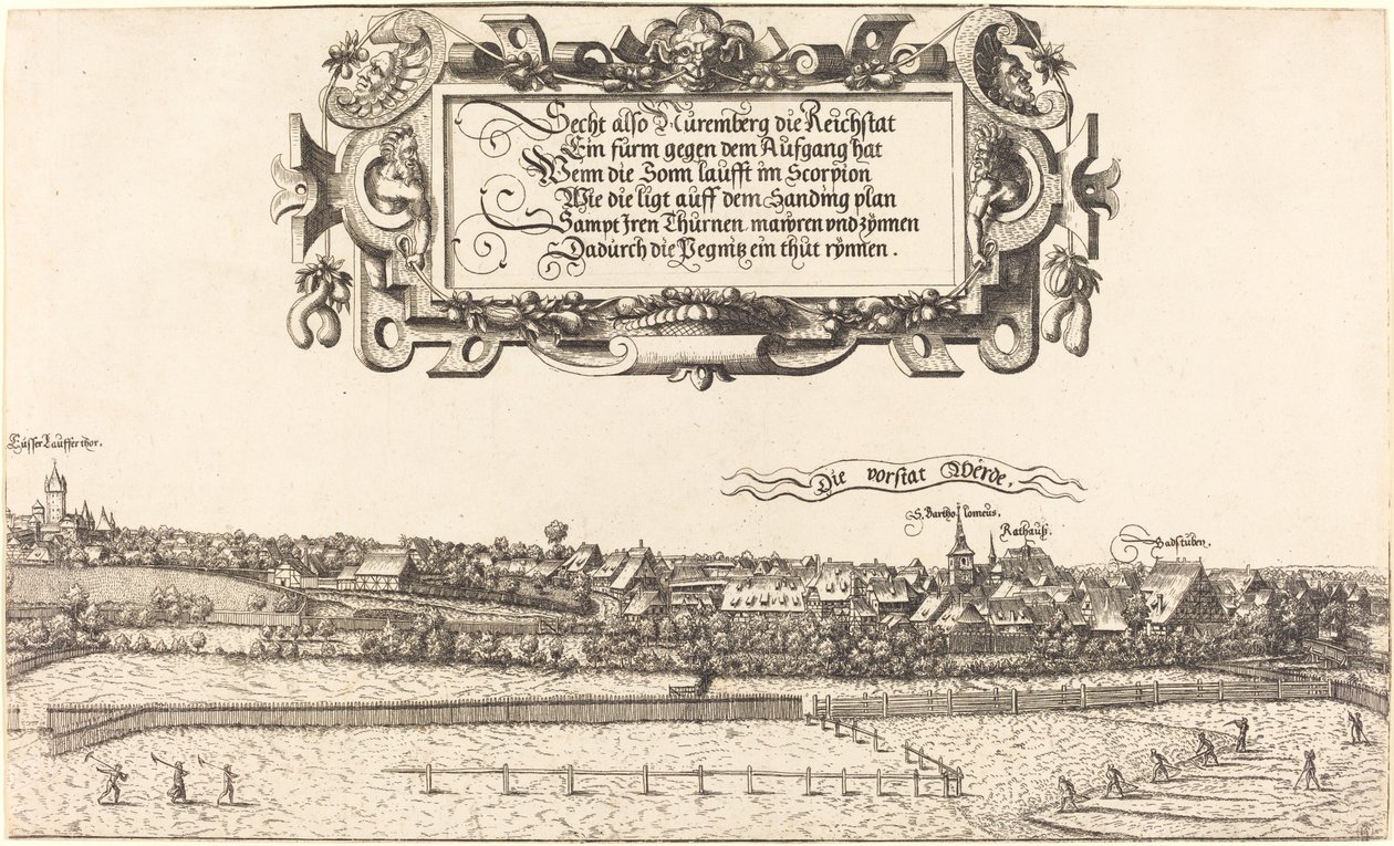 Ansicht von Nürnberg von Osten (rechter Abschnitt) von Hans Sebald Lautensack
