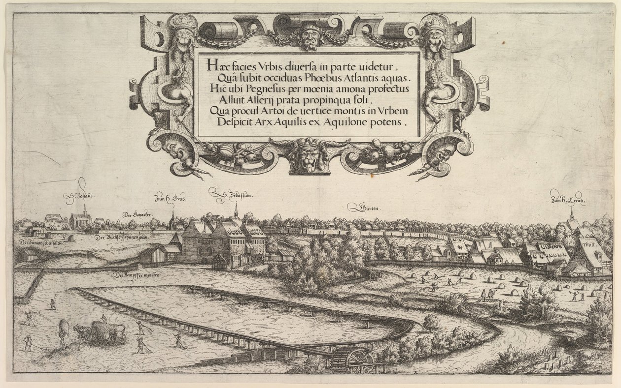 Ansicht von Nürnberg von Westen, 1552 von Hans Sebald Lautensack