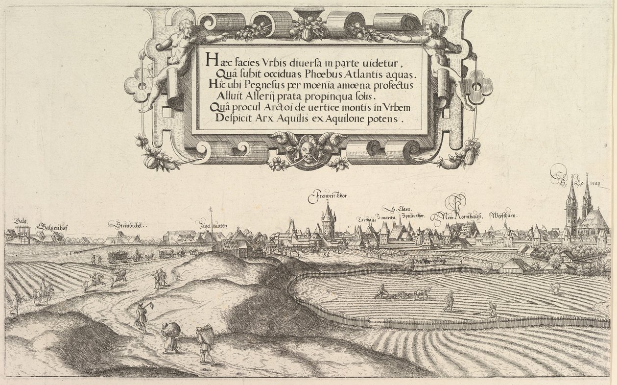 Ansicht von Nürnberg, nach Osten, linke Platte, 1552 von Hans Sebald Lautensack