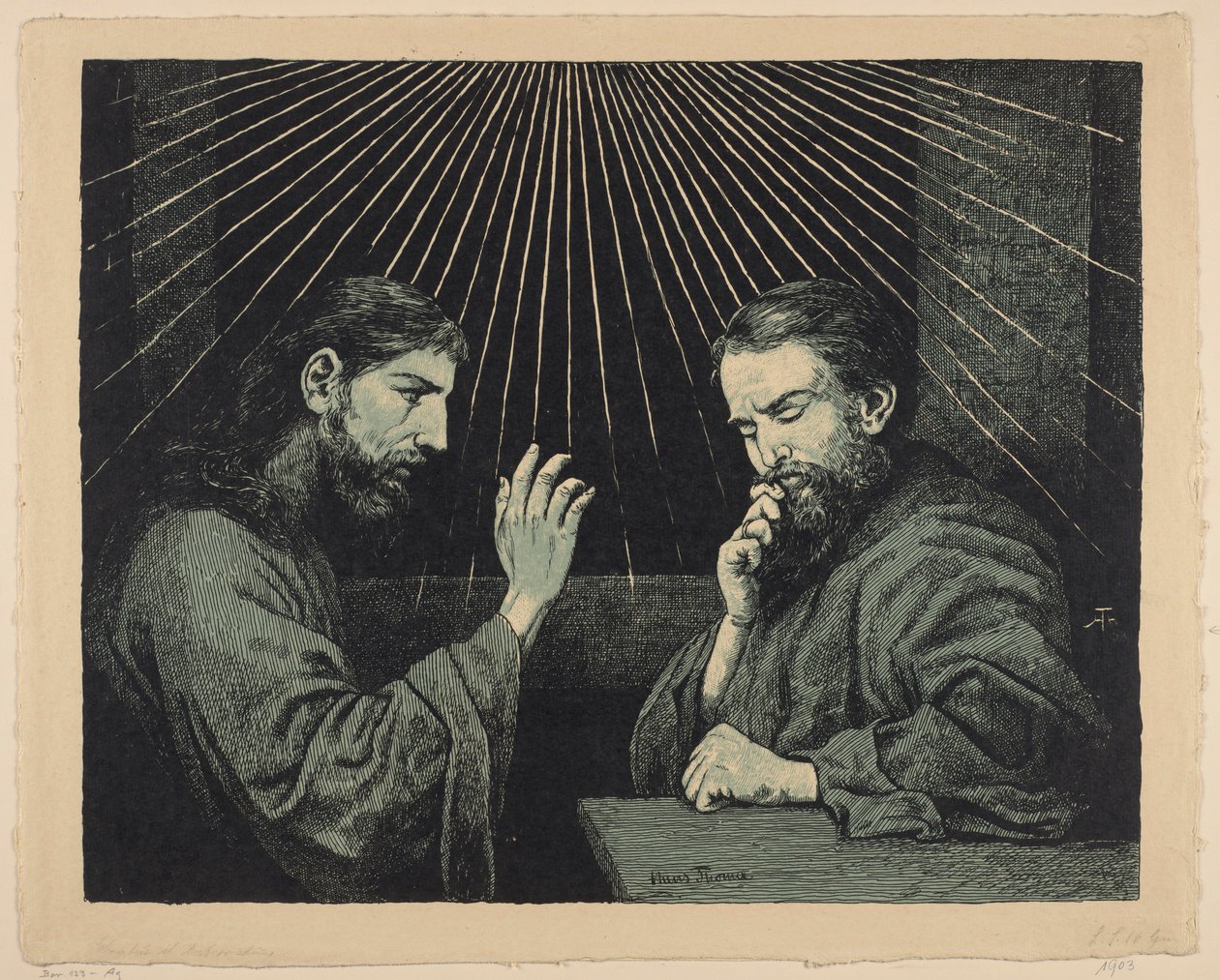 Christus und Nikodemus von Hans Thoma