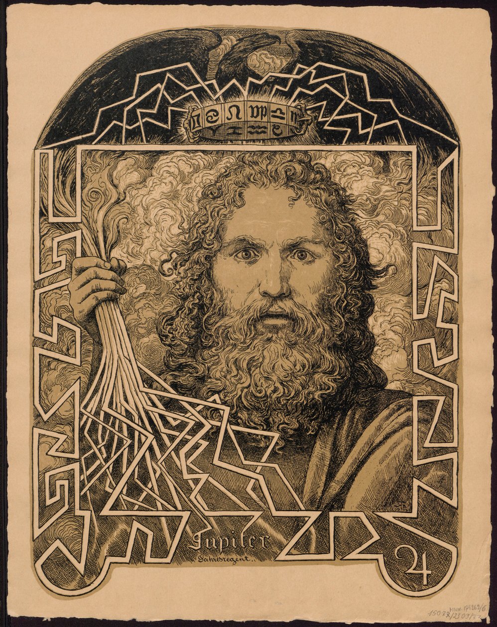 Jupiter als Jahresregent. Entwürfe für den Immerwährenden Bilderkalender von Hans Thoma