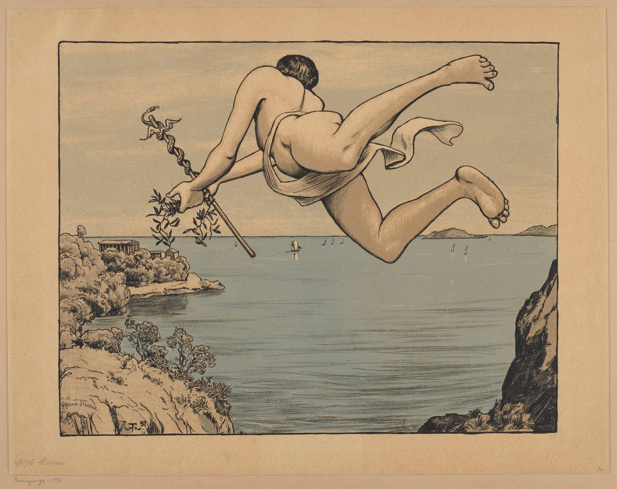 Fliegender Merkur, Tafel 76 von Hans Thoma