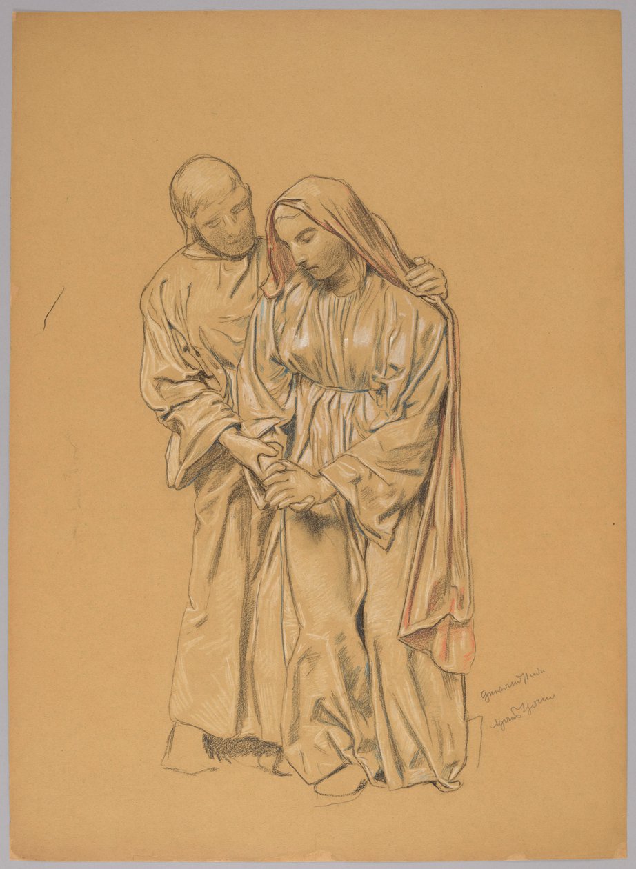 Maria mit dem heiligen Johannes dem Evangelisten von Hans Thoma
