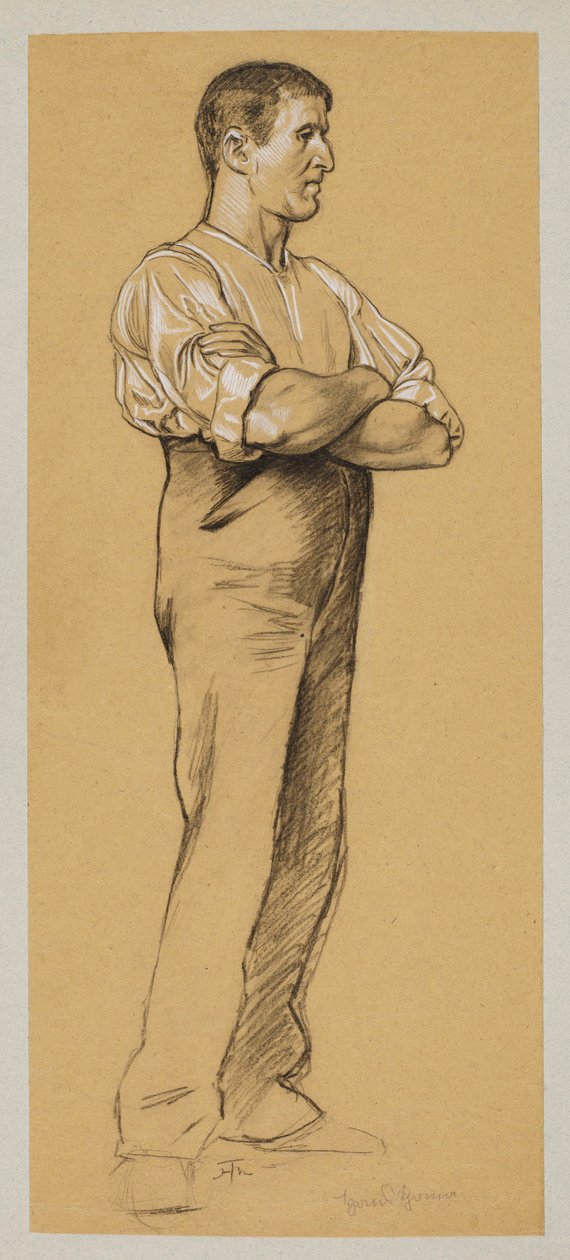 Mann mit verschränkten Armen von Hans Thoma