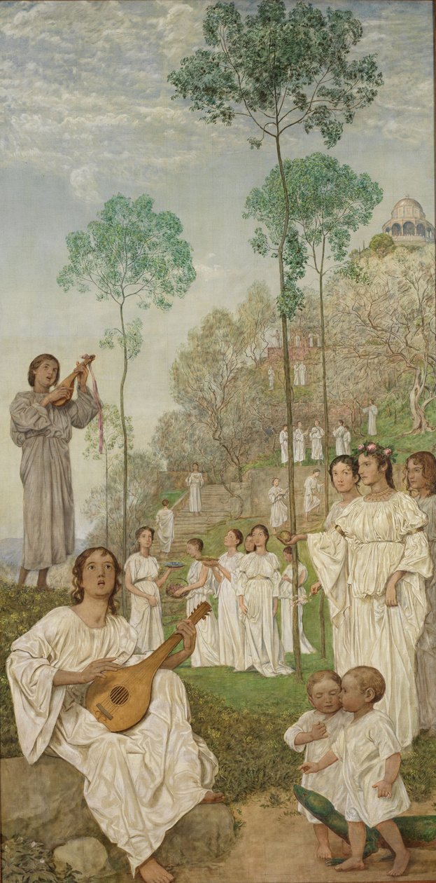 Ostertriptychon: Gefilde der Seligen (Das Paradies) von Hans Thoma