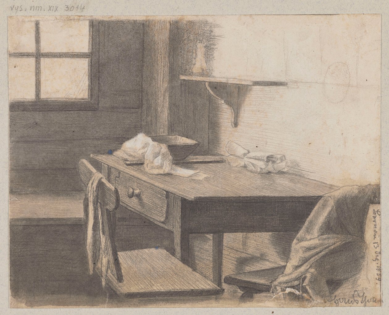 Das Zimmer des Künstlers in Bernau von Hans Thoma