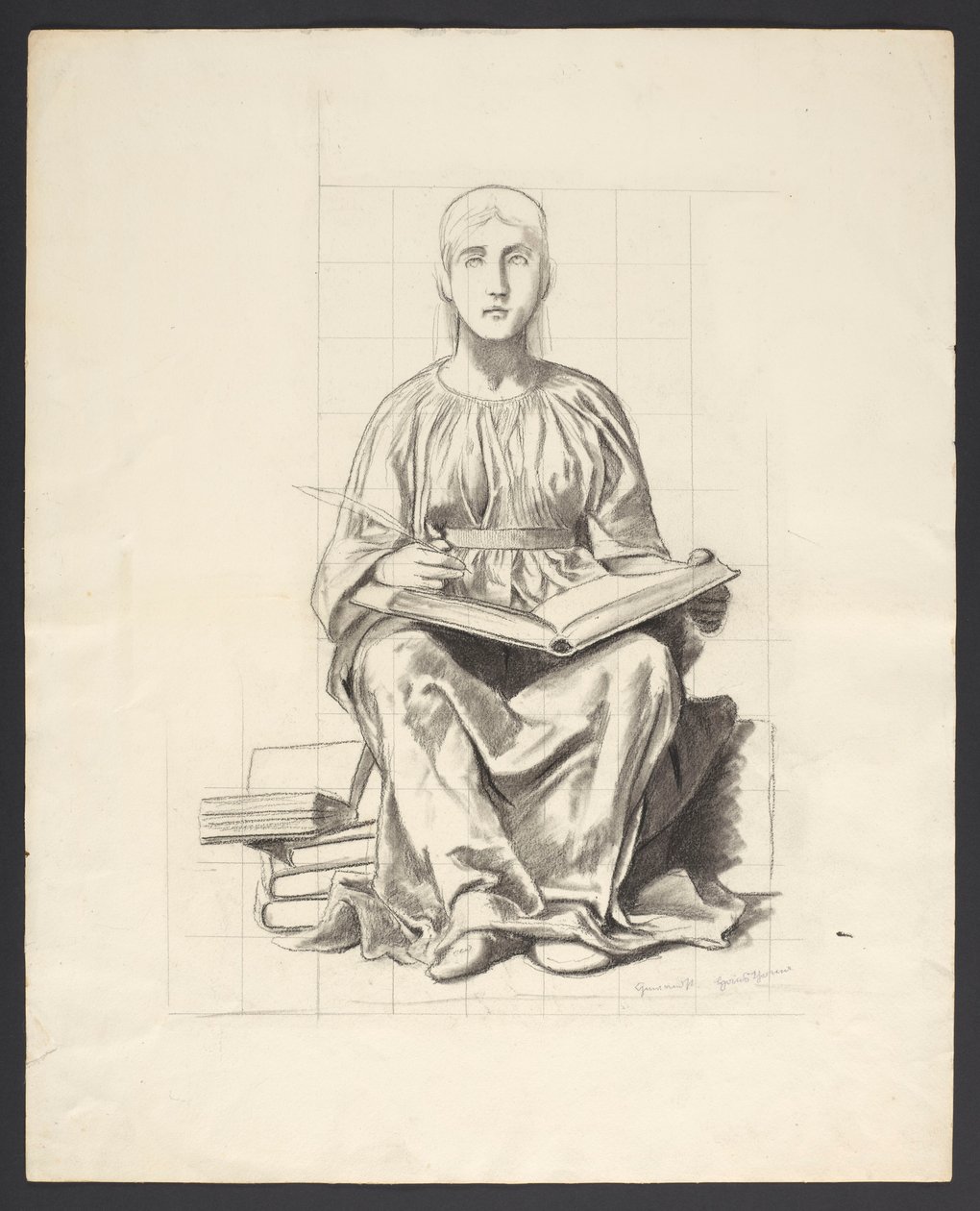 Allegorische Figur mit Buch von Hans Thoma