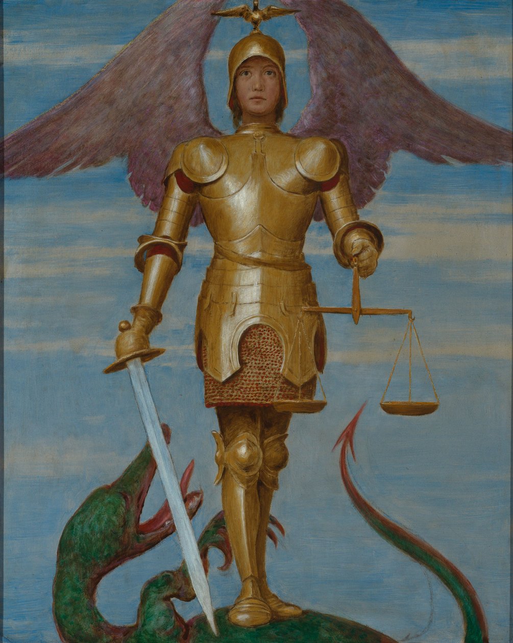 September (St. Michael als Seelenwäger) von Hans Thoma