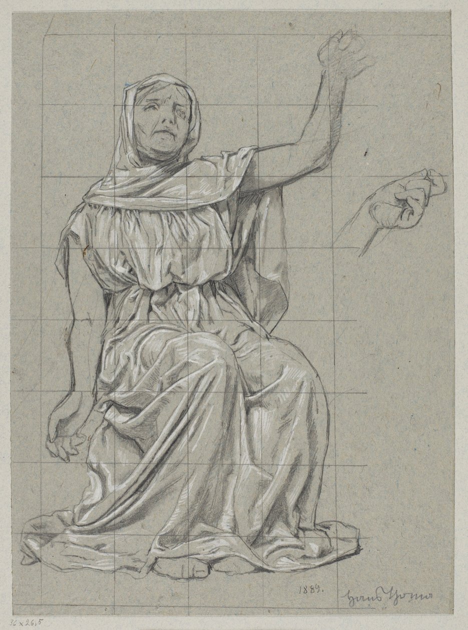 Studie einer der Nornen von Hans Thoma