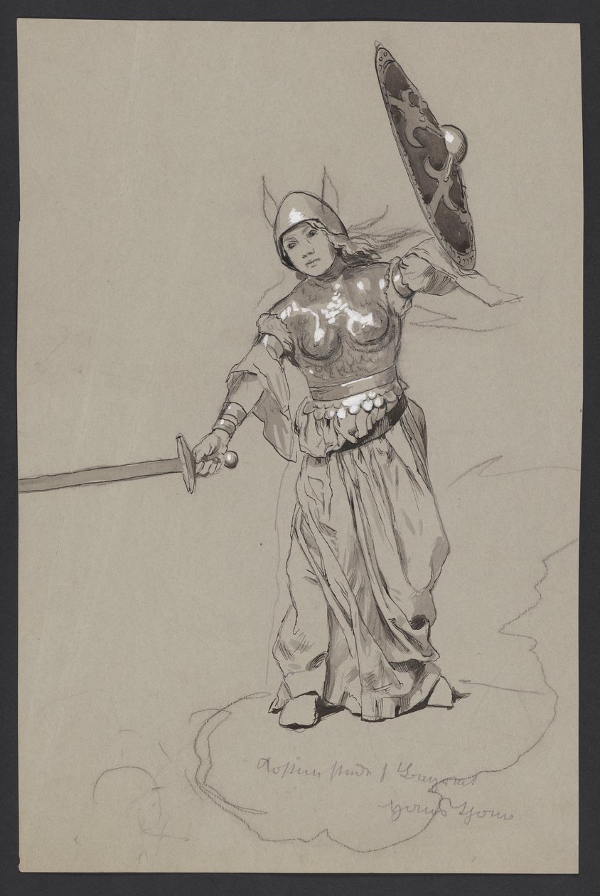 Kämpfende Walküre von Hans Thoma