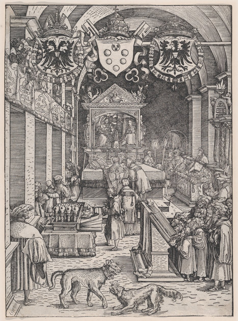 Maximilian I. hört die Messe, ca. 1515 von Hans Weiditz