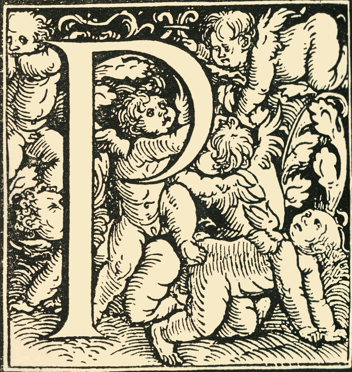 P - Ein Alphabet von Hans Weiditz, ca. 1520-1521, 1908 von Hans Weiditz