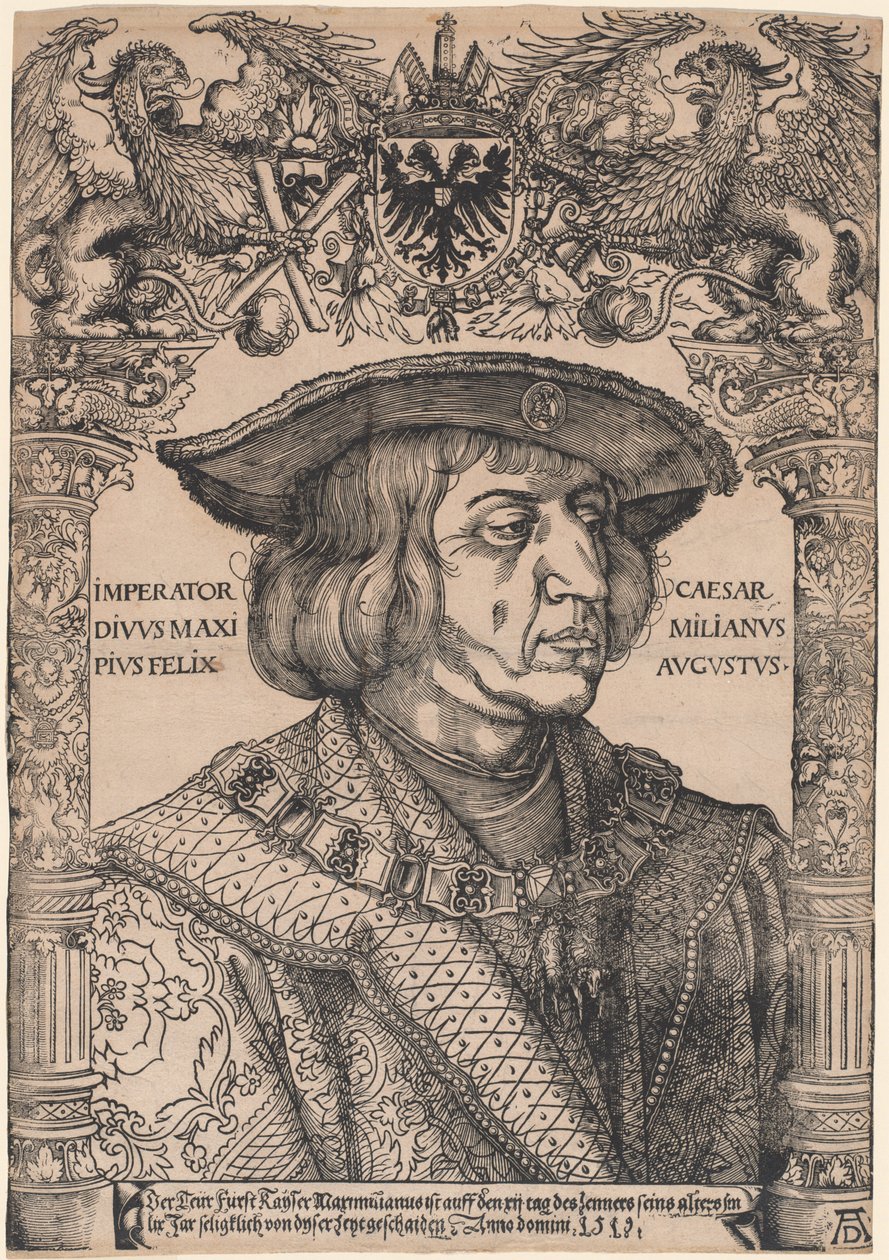 Kaiser Maximilian I. von Hans Weiditz, II, after Albrecht Dürer