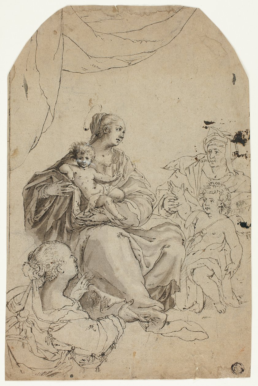 Madonna mit Kind und den Heiligen Elisabeth, Johannes und Anna von Hans von Aachen