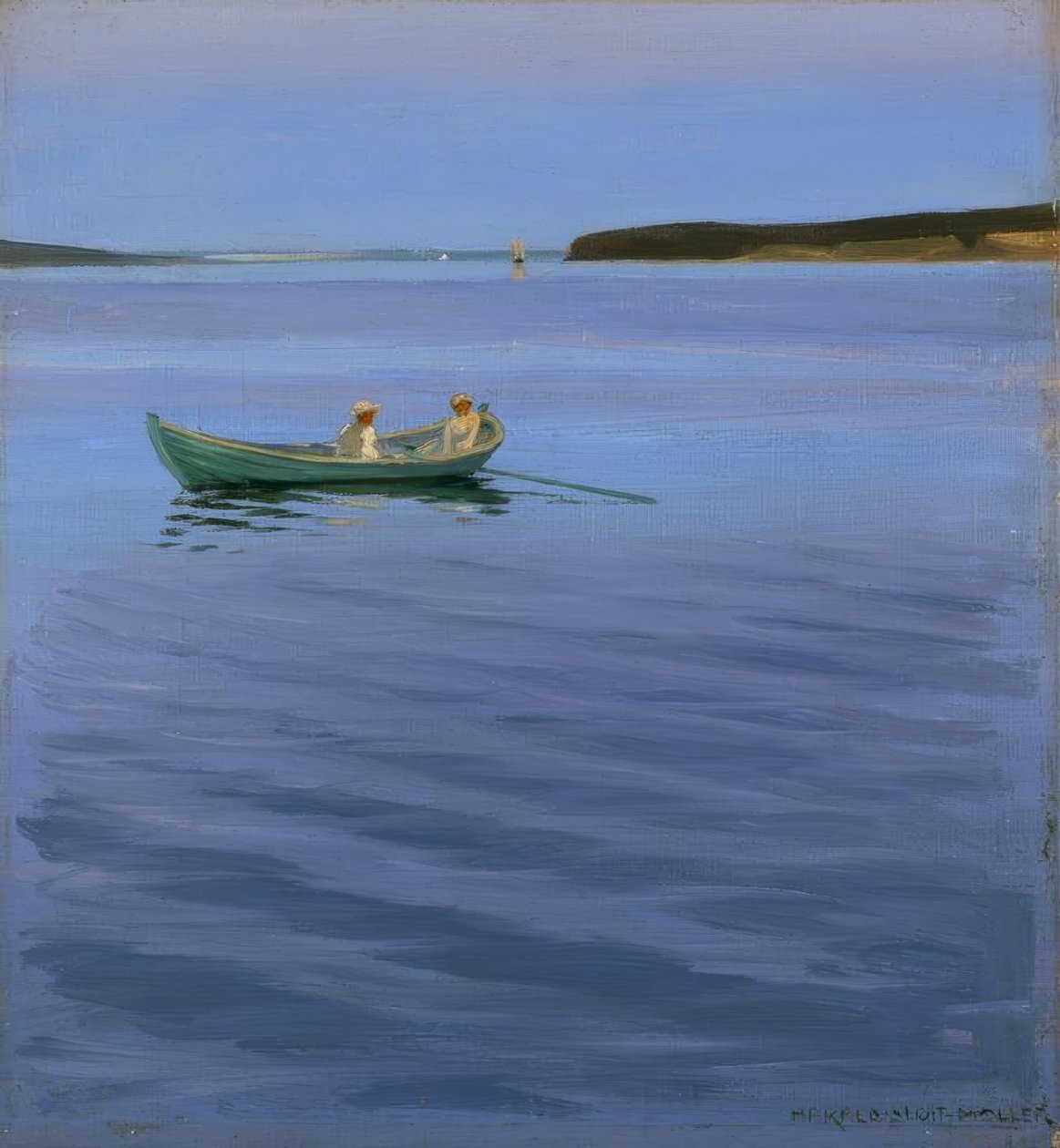 Bootspartie am idyllischen See von Harald Slott Moller