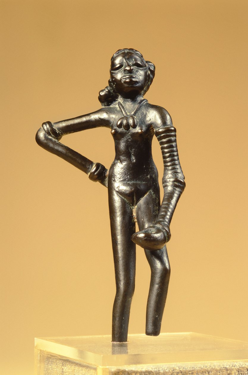 Figur einer jungen Tänzerin, aus Mohenjo-Daro, Industal, Pakistan, 3000-1500 v. Chr. von Harappan