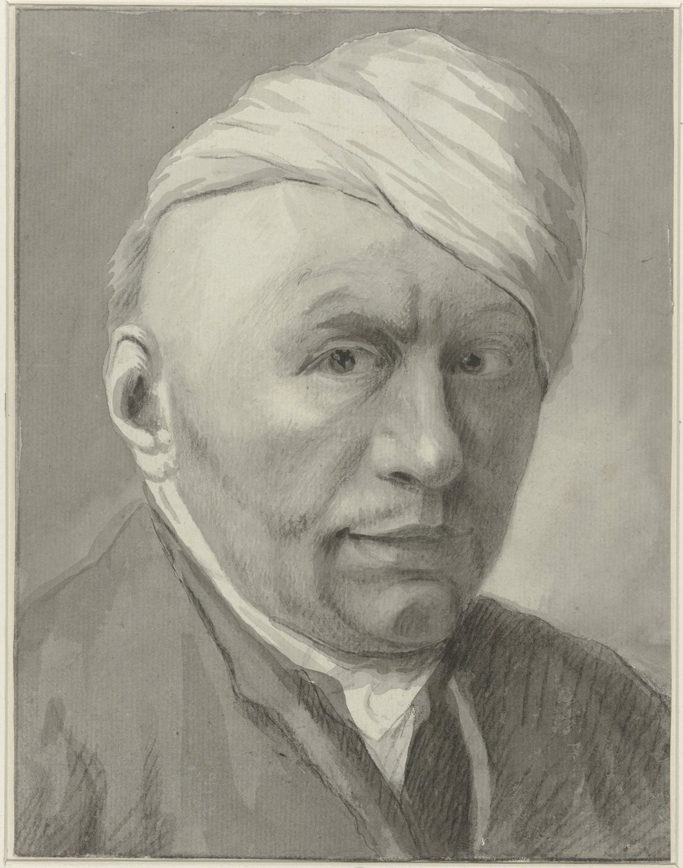 Selbstporträt des Zeichners Harmanus van Tuylen, mit Mütze von Harmanus Tuylen