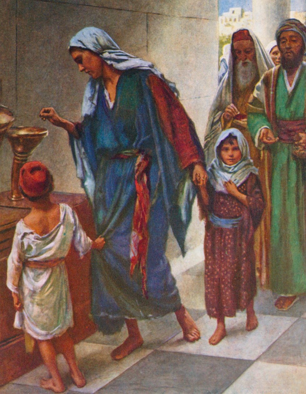 Das Geschenk einer armen Frau, Markus von Harold Copping