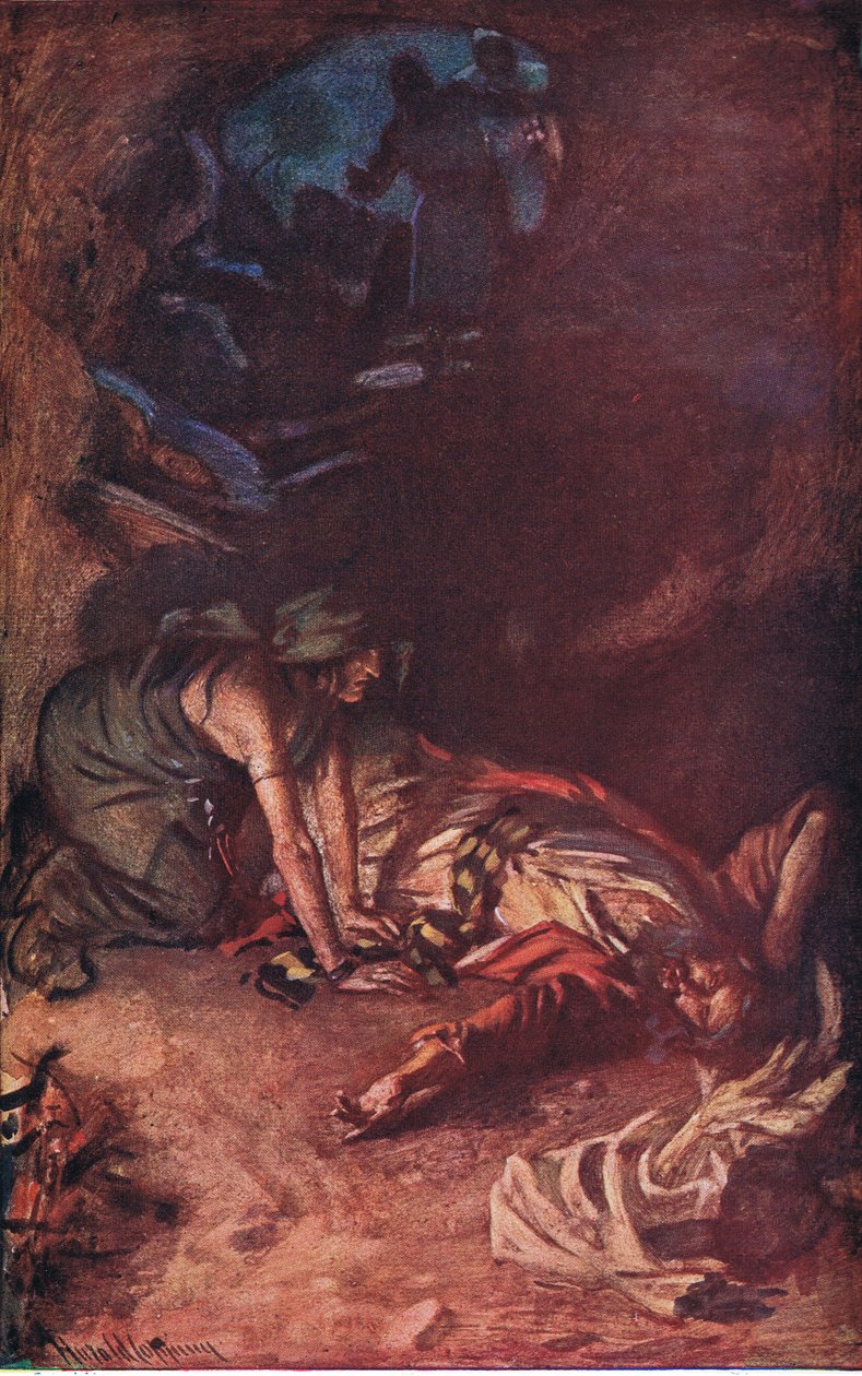Saul und die Hexe, Illustration aus Pictures That Teach The Crown Series, 1920 von Harold Copping
