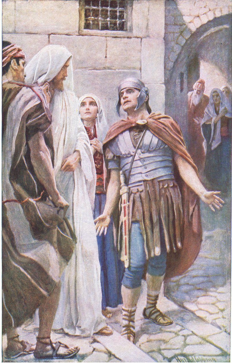 Der Zenturio, Illustration aus Harold Copping Bilder: Die Kronen-Serie, ca. 1920er von Harold Copping
