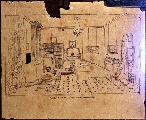 Michael Faradays (1973-1867) Arbeitszimmer an der Royal Institution von Harriet Jane Moore