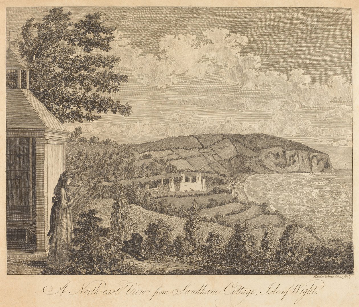 Nordostansicht von Sandham Cottage, Isle of Wight von Harriet Wilkes