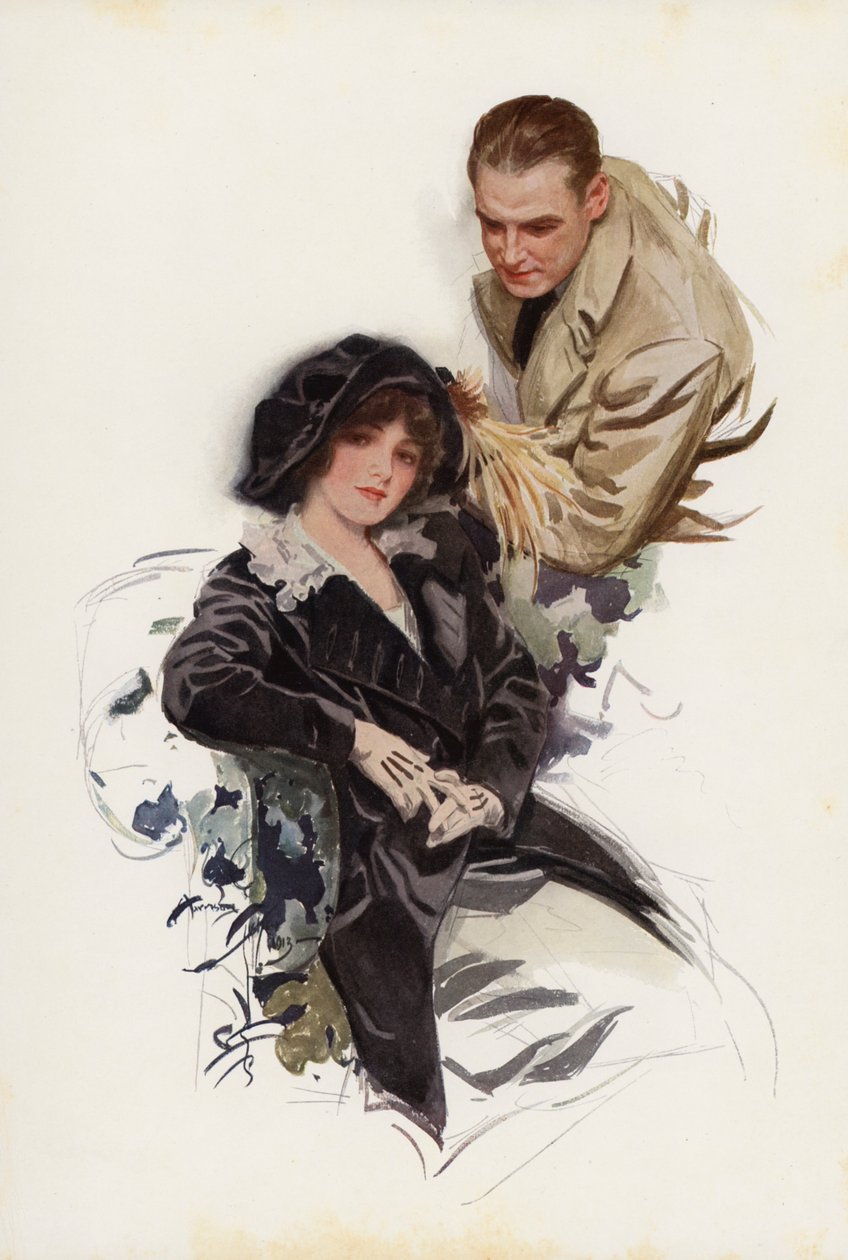 Auf der Sommerhotel-Veranda von Harrison Fisher