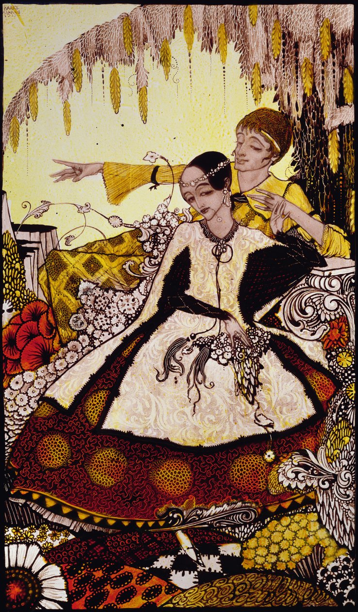 Doch diese sind faul, also bist du die Königin aller Lebenden oder Gewesenen, Illustration von Harry Clarke aus 