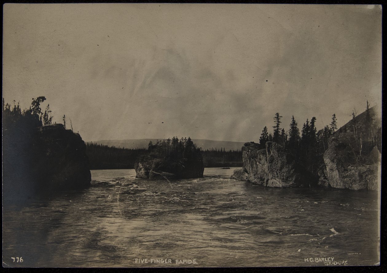 Five Fingers Rapids, Fotograf, H.C. Barley, Skagway, undatiert (s/w Foto) von Harry C. Barley