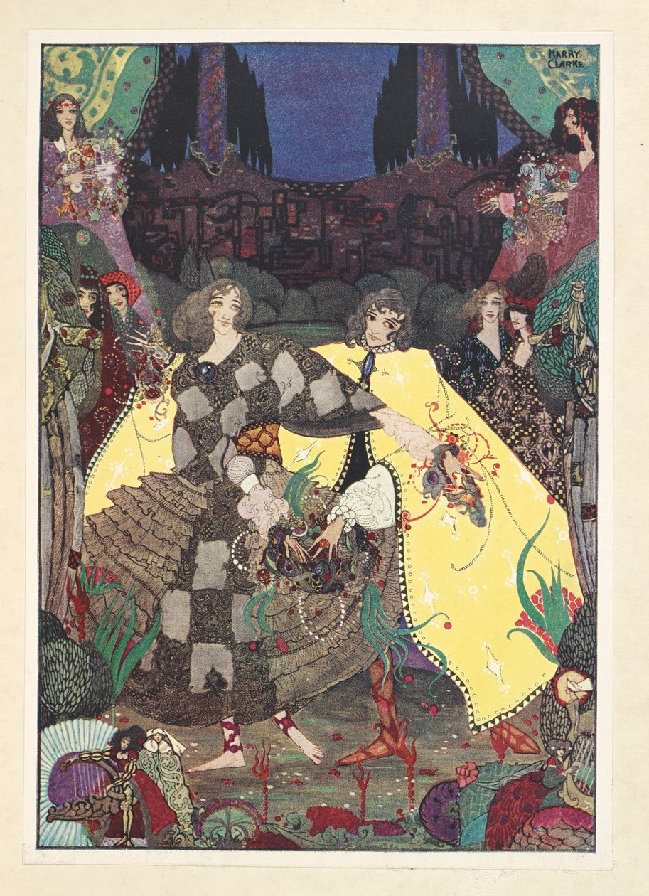 Der Garten des Paradieses. "Jetzt beginnen wir unsere Tänze!" riefen die Feen. von Harry Clarke
