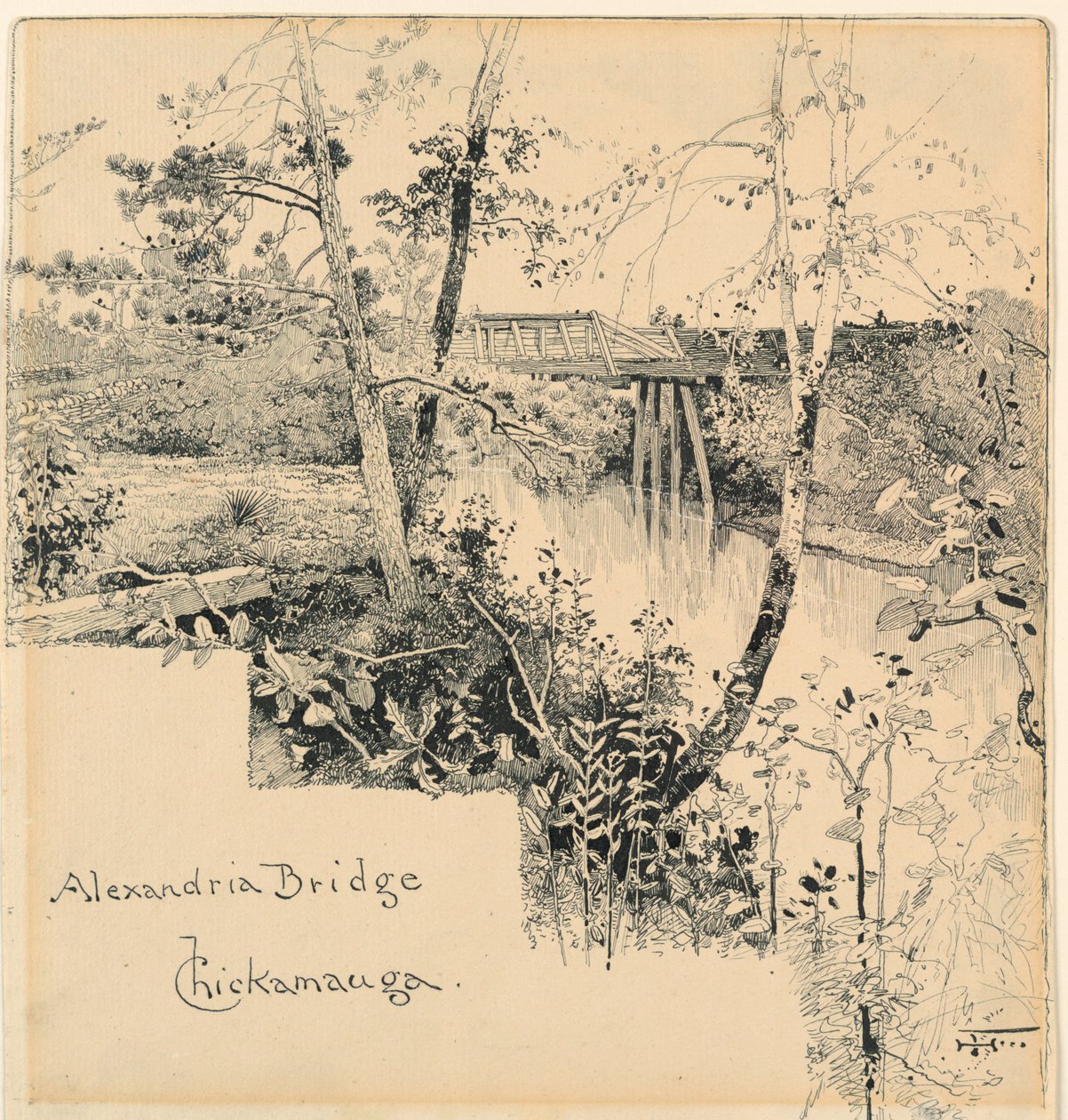Alexandria-Brücke, Chickamauga von Harry Fenn