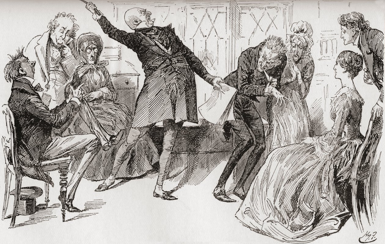 Mr. Micawber erreicht den Sturz von Heep von Harry Furniss