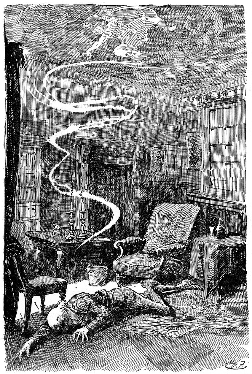 Der Tod von Mr. Tulkinghorn, 1912 von Harry Furniss