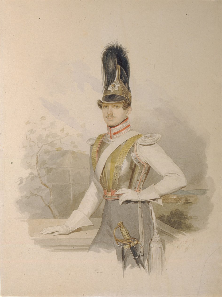 Porträt von Graf Valentin Grigorjewitsch Stroganow 1801-1833, vor 1832 von Hau