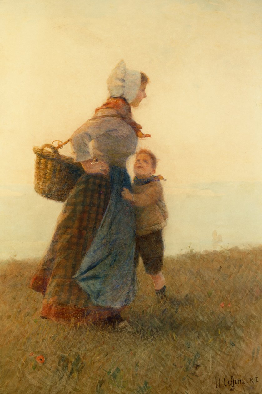 Frau und Kind von Hector Caffieri