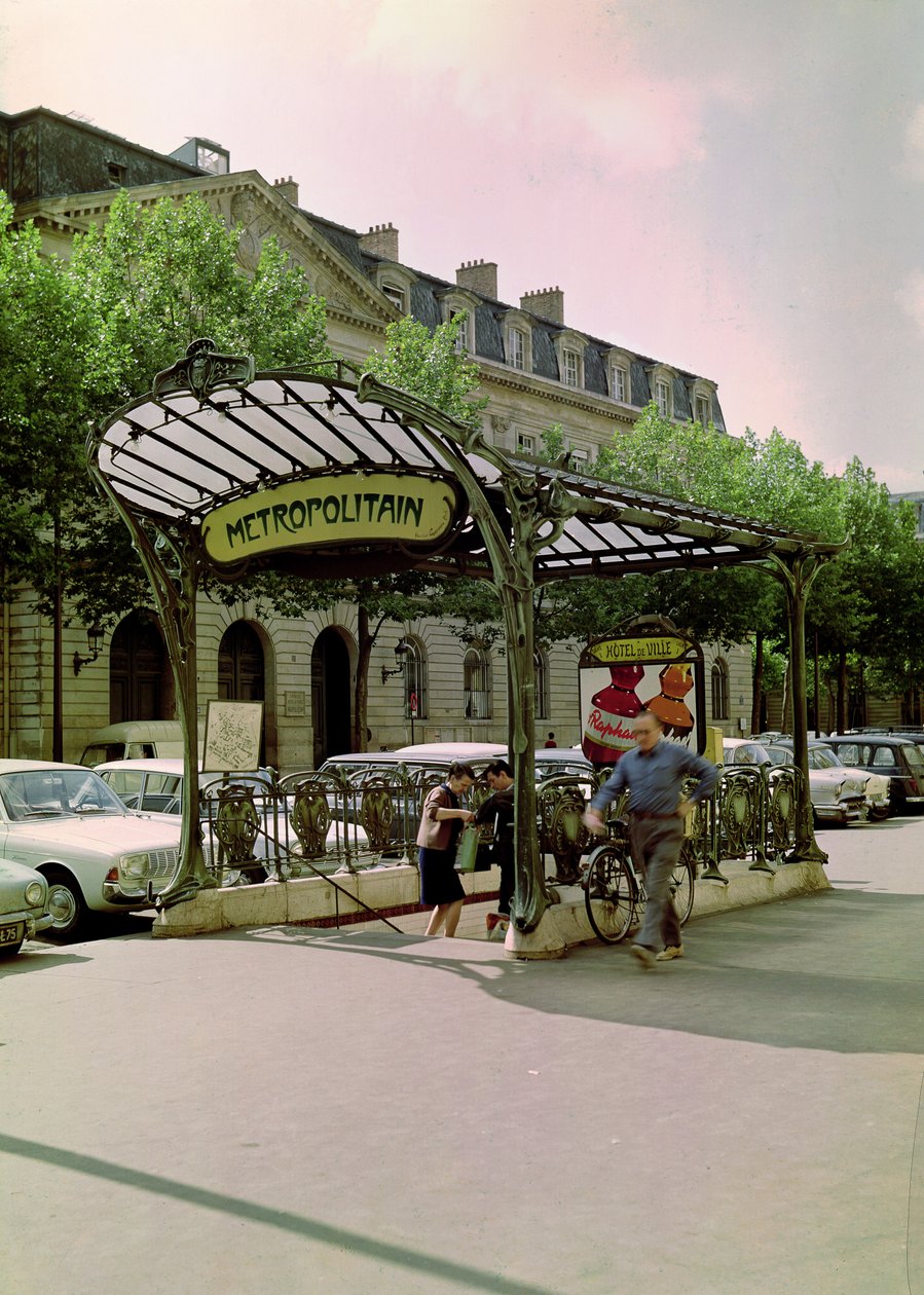 Ansicht des Eingangs zum Hotel de Ville Metropolitain, 1899-1904 von Hector Guimard