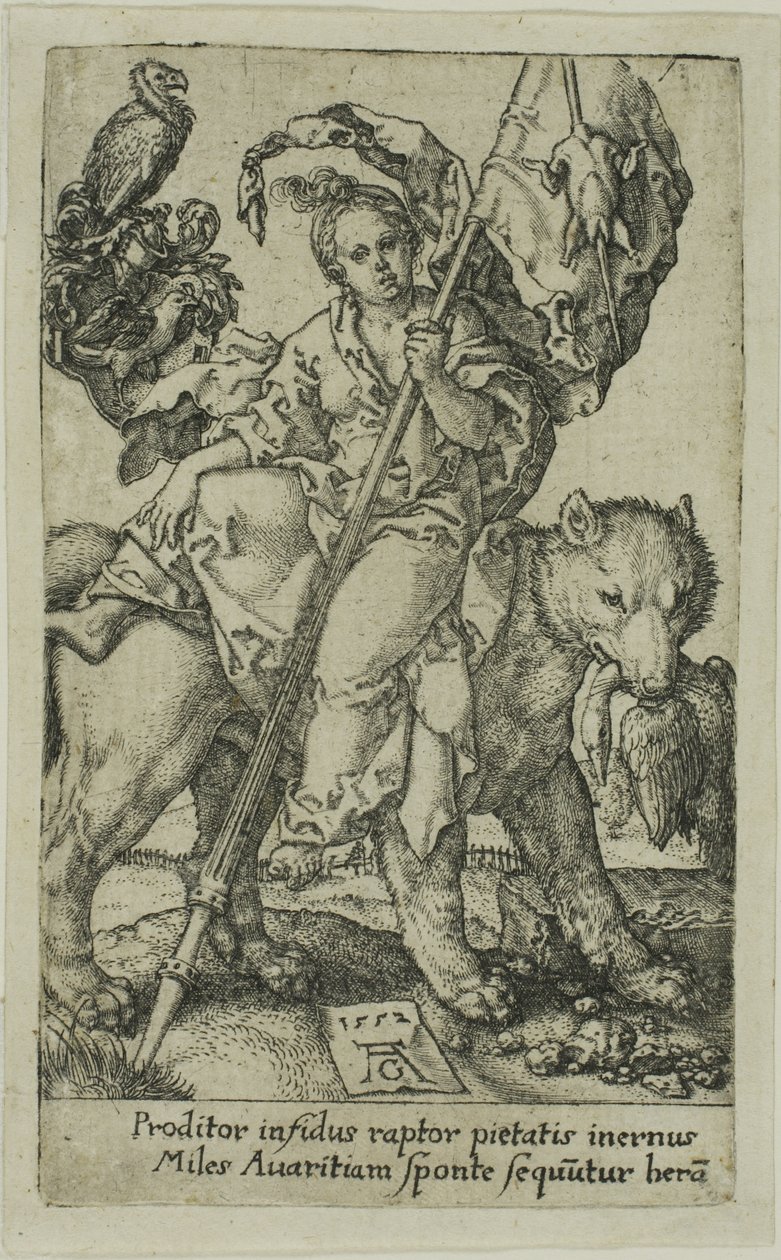 Geiz, aus den Lastern von Heinrich Aldegrever