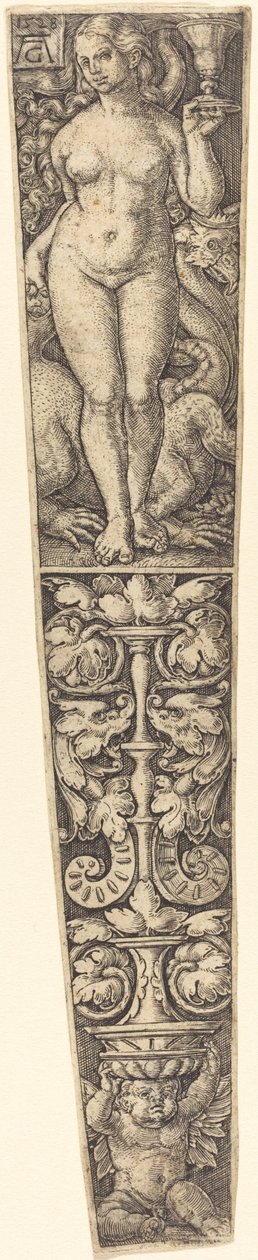 Dolchscheide mit der Hure Babylon von Heinrich Aldegrever