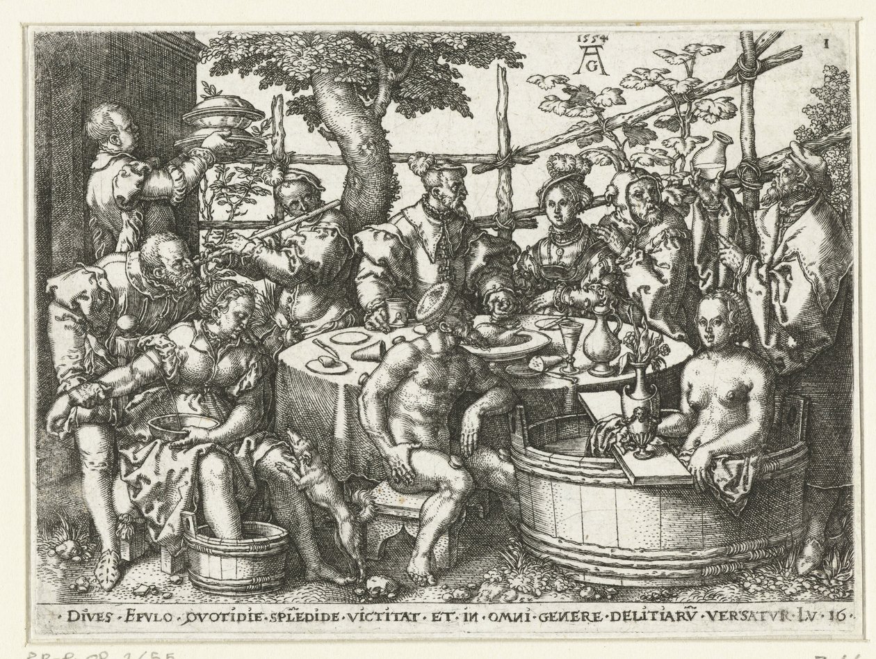 Festmahl des reichen Mannes von Heinrich Aldegrever