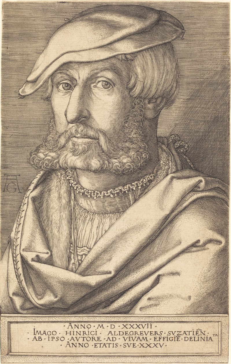 Selbstporträt, 1537 von Heinrich Aldegrever